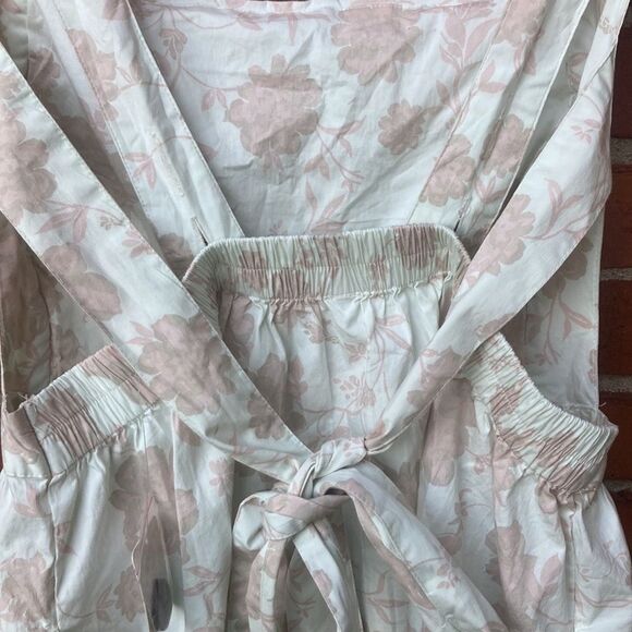 Free People Meet Me In Maui Printed Ivory Mini Dress/ Cut-out with Bow - Picture 8 of 15